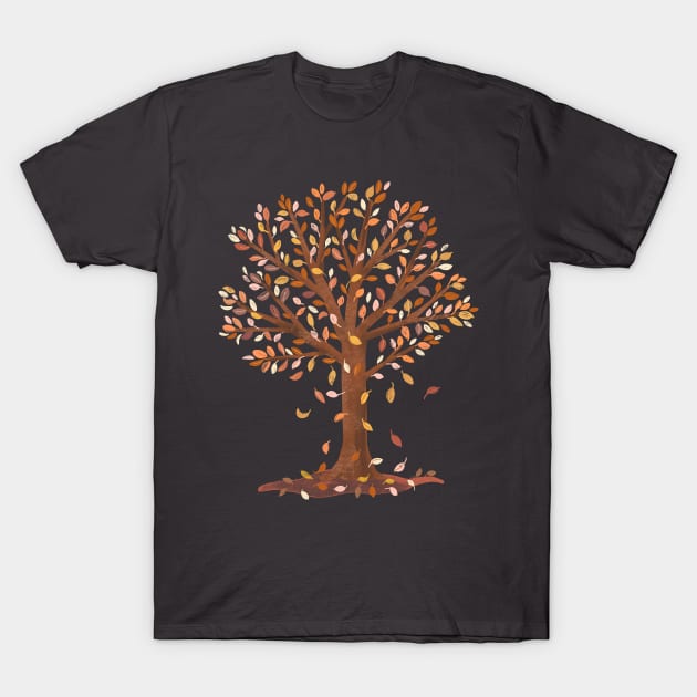 Fall Tree T-Shirt by Rebelform